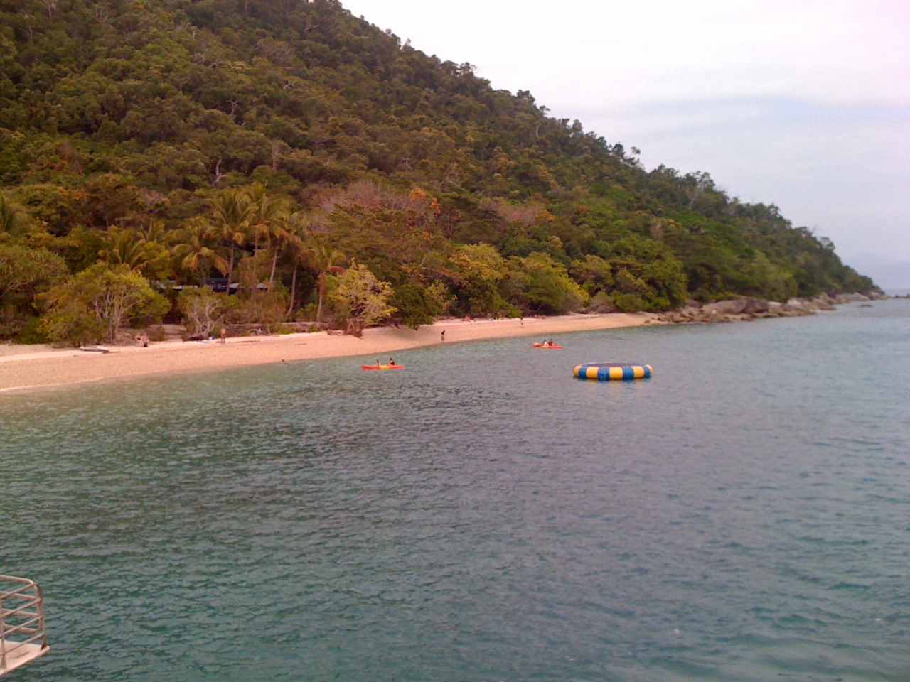 The tropical shores of Fitzroy Island, east of Cairns in the Coral Sea.