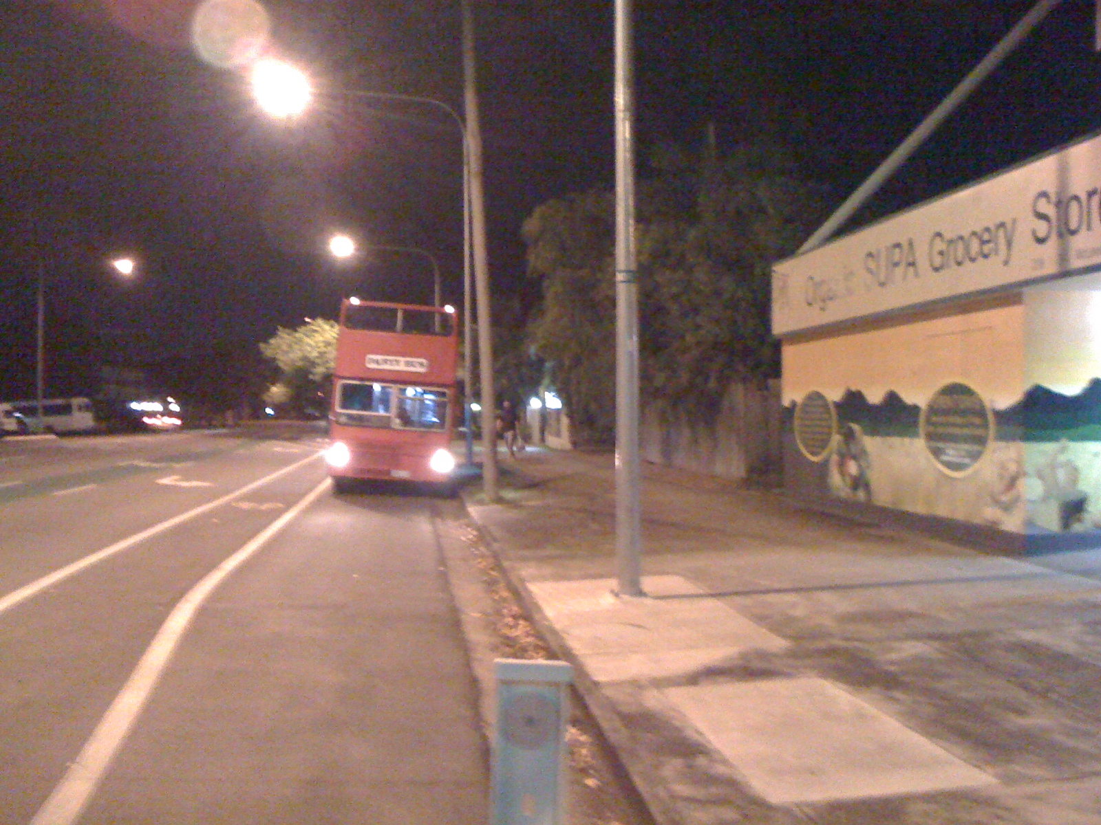 Picking up customers in McLeod Street, Cairns, for a night of wild fun!