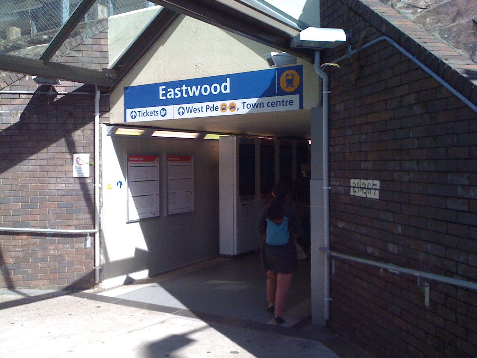 Eastwood Station, on the northern line south of Epping.