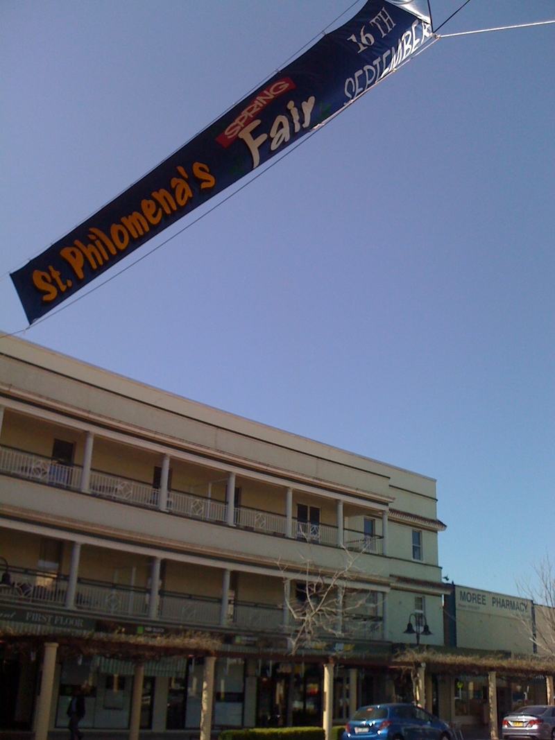 Main Street in Moree, the week I thought I would end up working here.