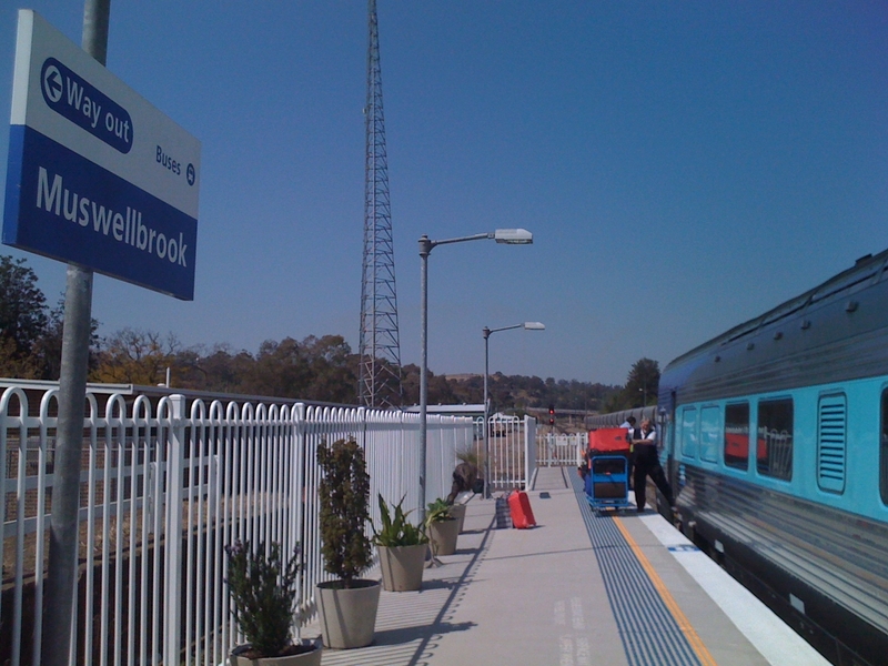 Dismounting at Muswellbrook Station, on my way to a life which never happened.