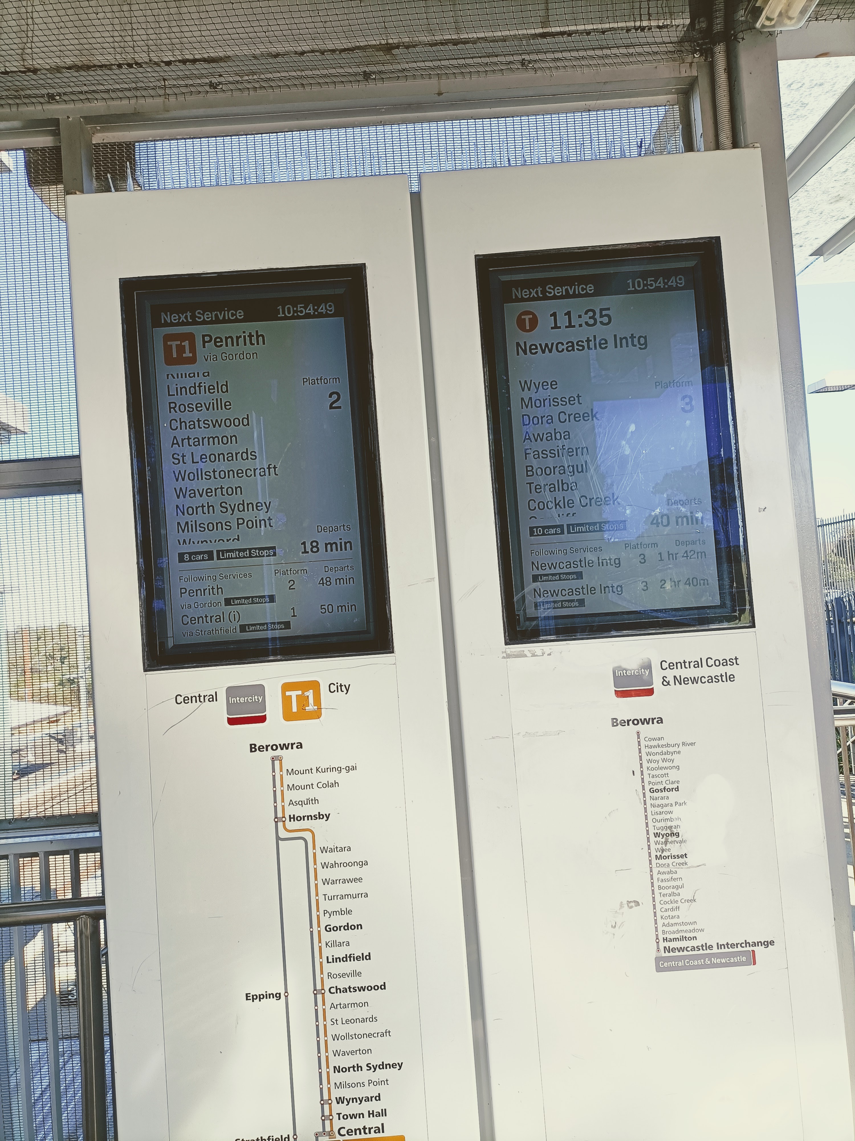 The North Shore Line, and Newcastle service, as viewed in Berowra, June 2025. Photo copyright Robert Sullivan!