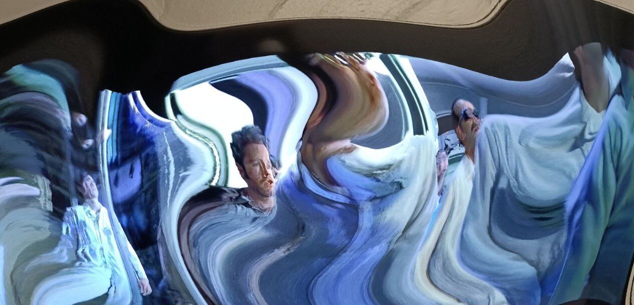 Entering David Lynch's Hall of Mirrors, at Magic Mountain, Los Angeles