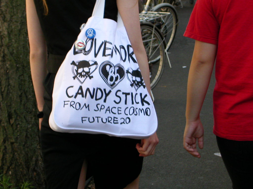 Street fashion -- the whole cosmos in a bag