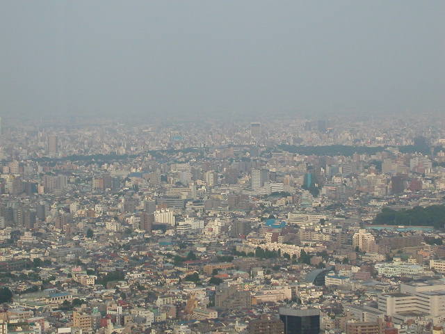 Views from the 60th floor of Ikebukuro's Sunshine City tower in Tokyo, Japan