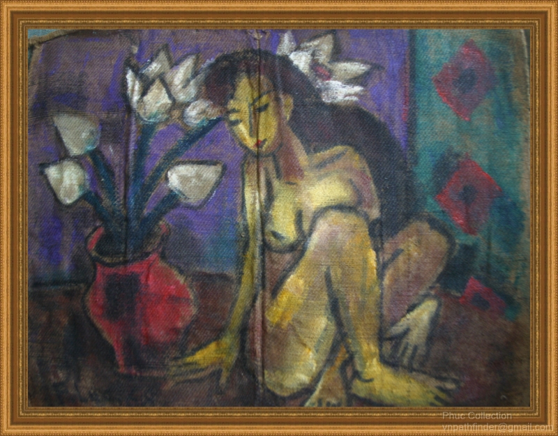 Nude, painted by Pham Luc from Hanoi.