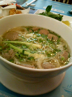 Bo Vien meatball pho near the New World Hotel in Ho Chi Minh City