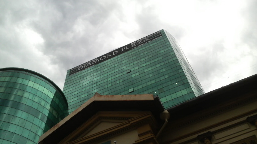 Diamond Plaza viewed after rain in June 2010