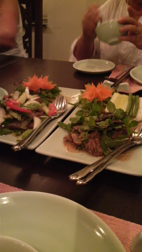 Thai salads at the Sawasdee Restaurant in District 1, Ho Chi Minh City